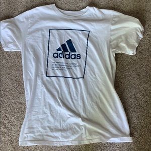 White and blue Adidas t shirt
